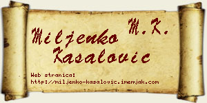 Miljenko Kasalović vizit kartica